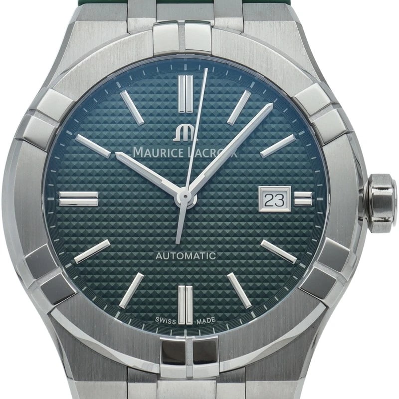 MAURICE WATCH GREEN STAINLESS STEEL WATCH: MAURICE Watch Green Stainless Steel watch Brand: MAURICE LACROIX Type/Style: Wristwatch Material: Stainless Steel Color: green Size: Case Diameter(H):About 1.7 inch Case Diameter(W):About 1.7 inch