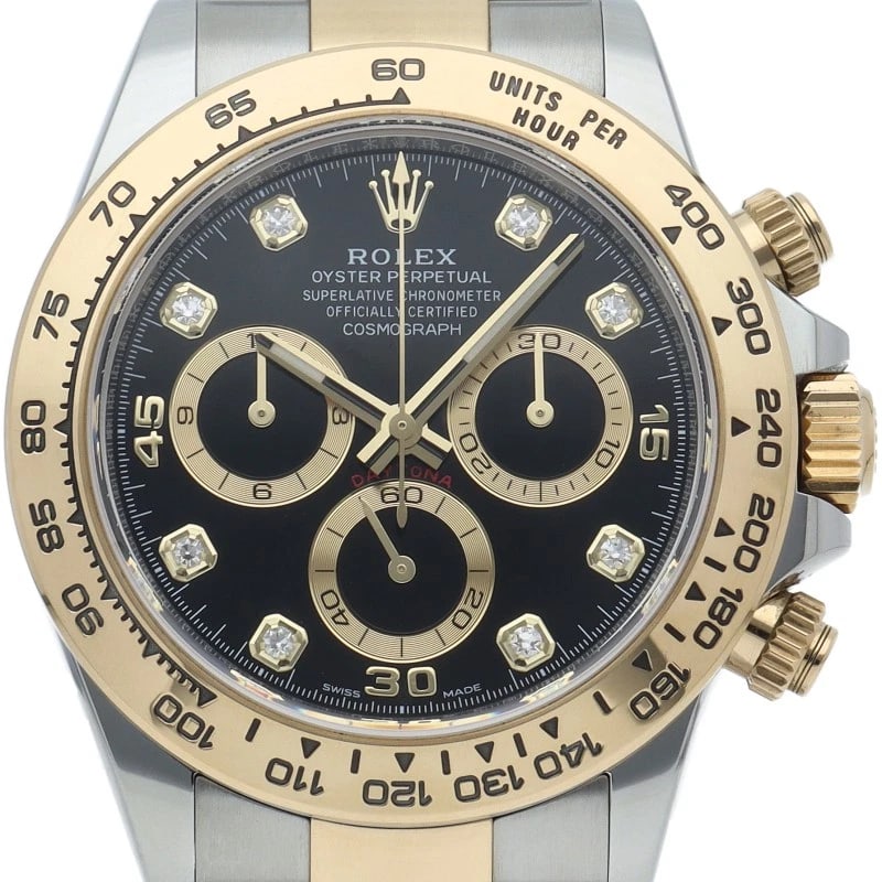 ROLEX COSMOGRAPH DAYTONA WATCH K18YG/STAINLESS STEEL WATCH: ROLEX Cosmograph Daytona Watch K18YG/Stainless Steel watch Brand: ROLEX Type/Style: Wristwatch Material: K18YG/Stainless Steel Color: black Size: Case Diameter(H):About 1.6 inch Case Diameter(W):About