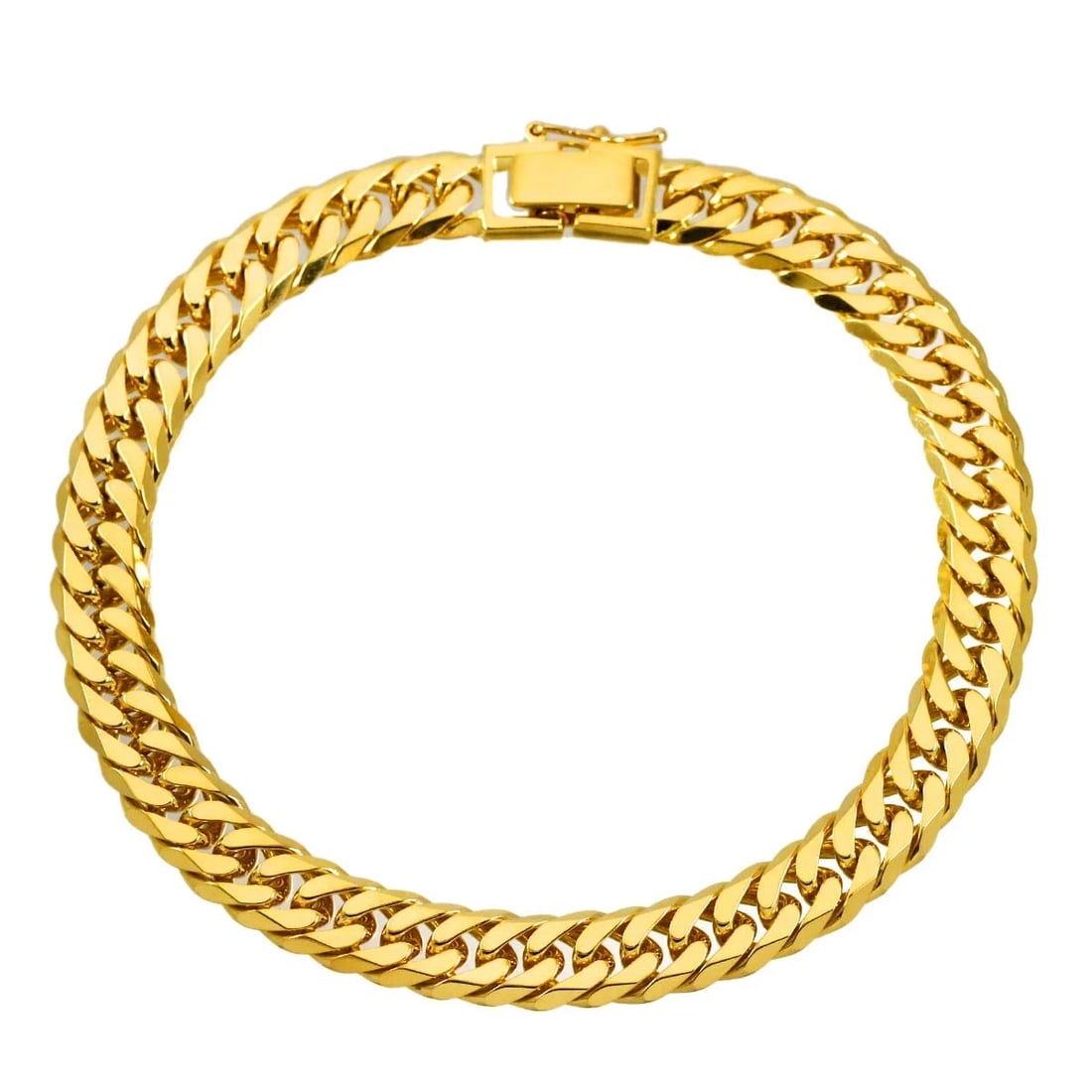 KIHEI CHAIN BRACELET 18K YG 750: Kihei chain Bracelet 18K YG 750 Brand: Unbranded Type/Style: Bracelet Material: 750 Yellow Gold Color: Gold Size: Inner circumference:7.7inch Width:(max.) 7.2mm Accessories: None Accessori