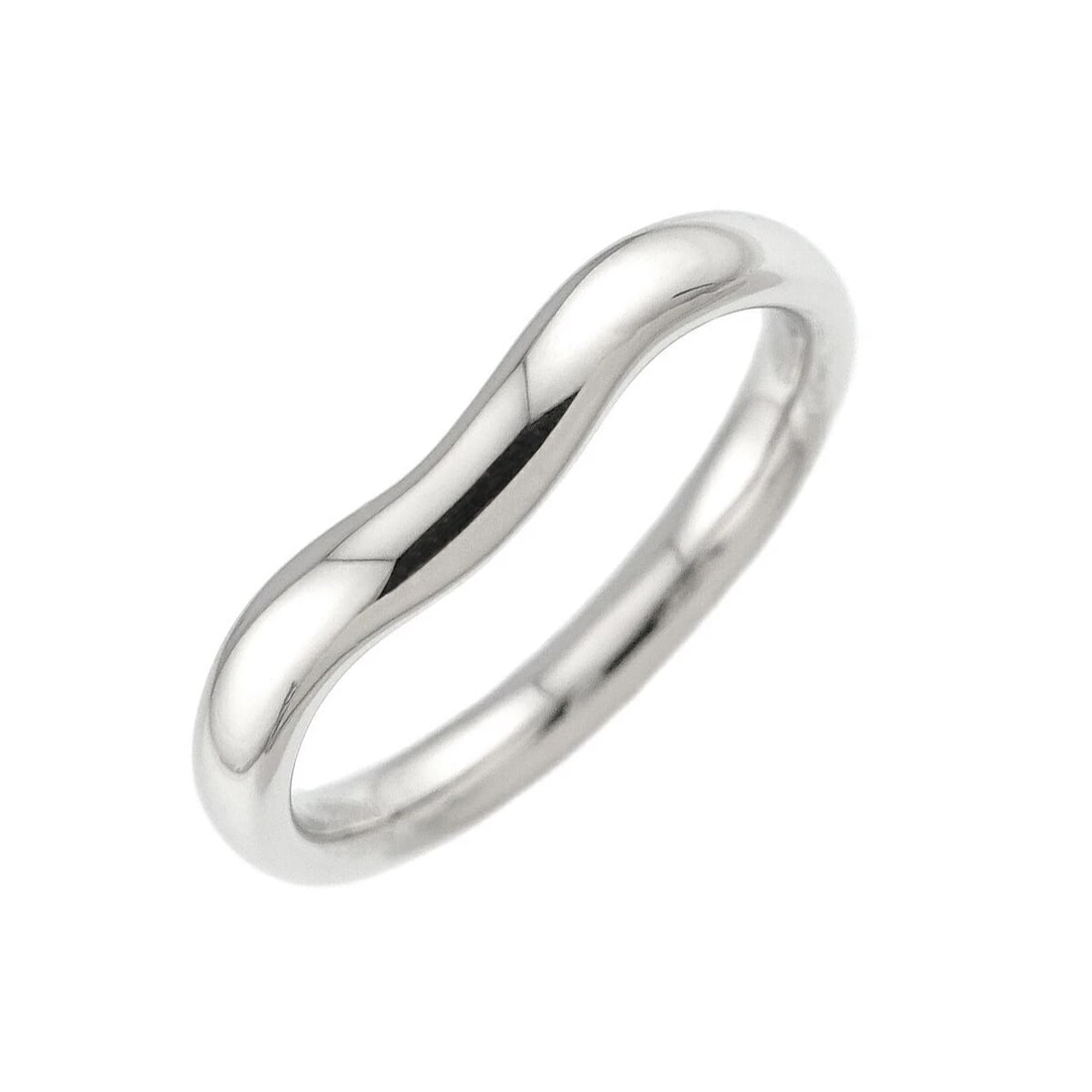 TIFFANY CO. WIDE CURVED BAND RING PT PLATINUM: TIFFANY Co. Wide Curved Band Ring Pt Platinum Brand: TIFFANY Co. Type/Style: Ring Material: Platinum Color: Platinum Size: 7.25-7.5(US) Accessories: None Accessories Notice: When purchasin