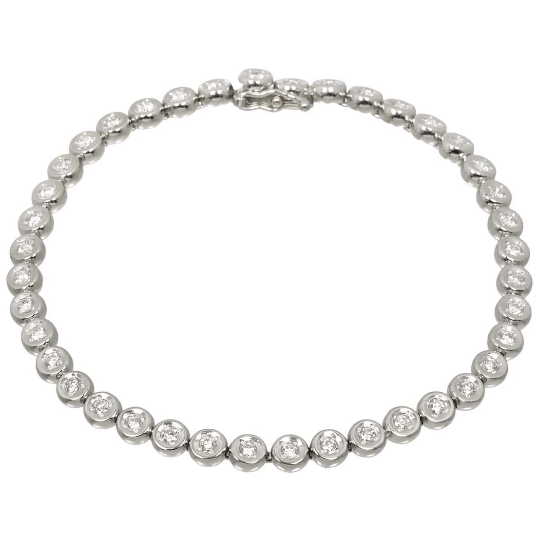 DIAMOND BRACELET PT PLATINUM: Diamond Bracelet Pt Platinum Brand: Unbranded Type/Style: Bracelet Material: Platinum Main Stone Natural Color: Platinum Size: Length:apporox.6.9inch Width:4.2mm Accessories: None Accessor