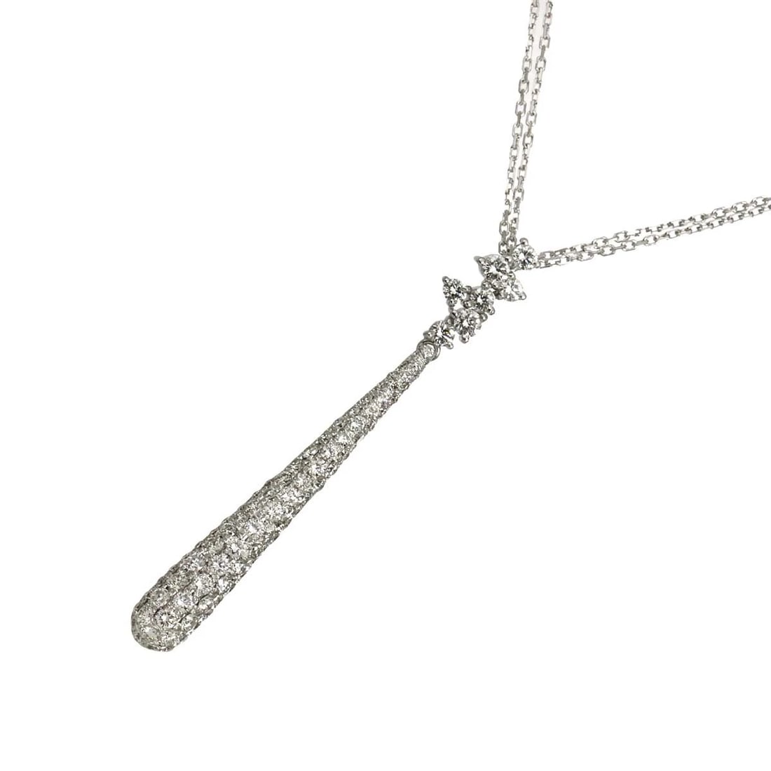 PONTE VECCHIO DIAMOND NECKLACE 18K WHITE GOLD 750: Ponte Vecchio Diamond Necklace 18K White Gold 750 Brand: Ponte Vecchio Type/Style: Necklace Material: 750White Gold Main Stone Natural Color: White Gold Size: internal circumference of the chain:16.9i