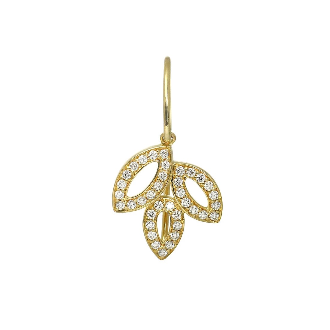 HARRY WINSTON LILY CLUSTER EARRING DIAMOND 18K YG (1 of 3)