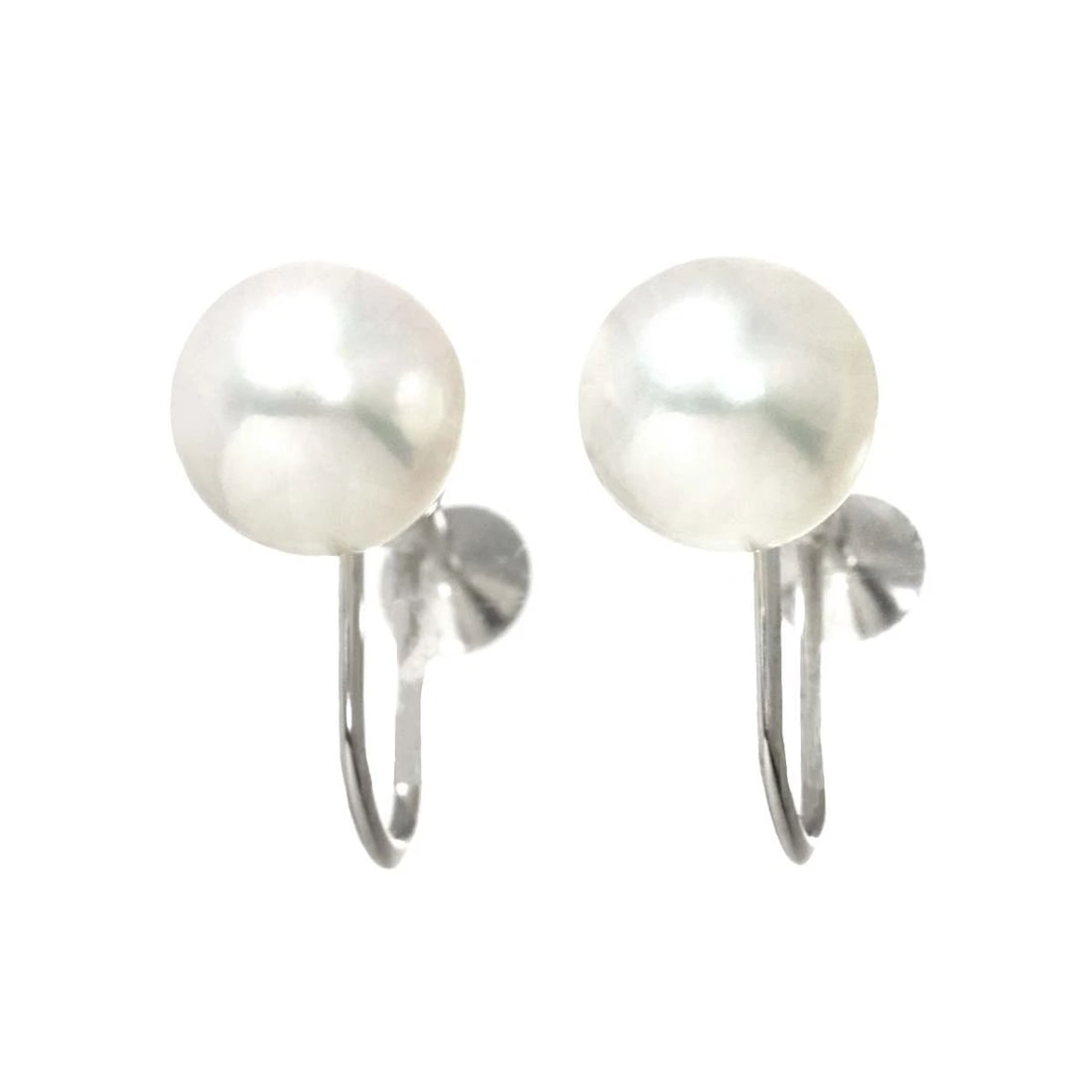 MIKIMOTO AKOYA PEARL EARRINGS 18K WG 750: MIKIMOTO Akoya Pearl Earrings 18K WG 750 Brand: MIKIMOTO Type/Style: Earrings Material: 750White Gold Main Stone Akoya Pearl Color: White Gold Size: W7.8 x H15mm Accessories: None Accessor