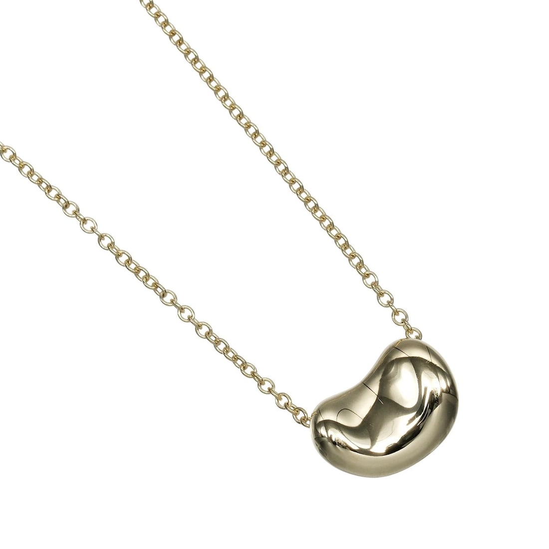 TIFFANY&CO. BEAN NECKLACE K18 YELLOW GOLD: TIFFANY&Co. Bean Necklace K18 yellow gold Brand: TIFFANY&Co. Type/Style: Necklace Material: K18 yellow gold Color: Gold Size: Size(CM) Neck around?41.5cm Top?W10.6mm x H7.4mm Accessories: None