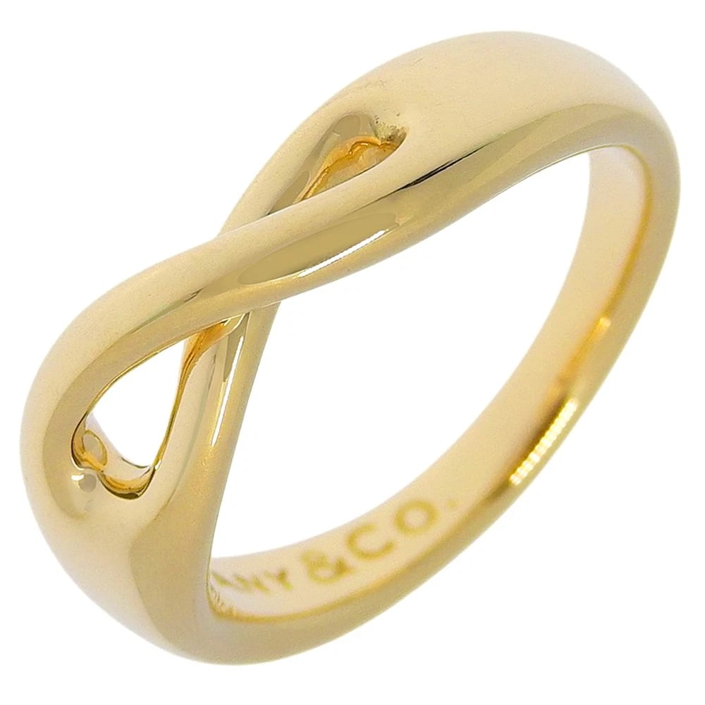 TIFFANY&CO. INFINITY RING K18 YELLOW GOLD: TIFFANY&Co. Infinity Ring K18 yellow gold Brand: TIFFANY&Co. Type/Style: Ring Material: K18 yellow gold Color: Gold Size: 4.5 US Accessories: None Accessories Notice: When purchasing pre-o