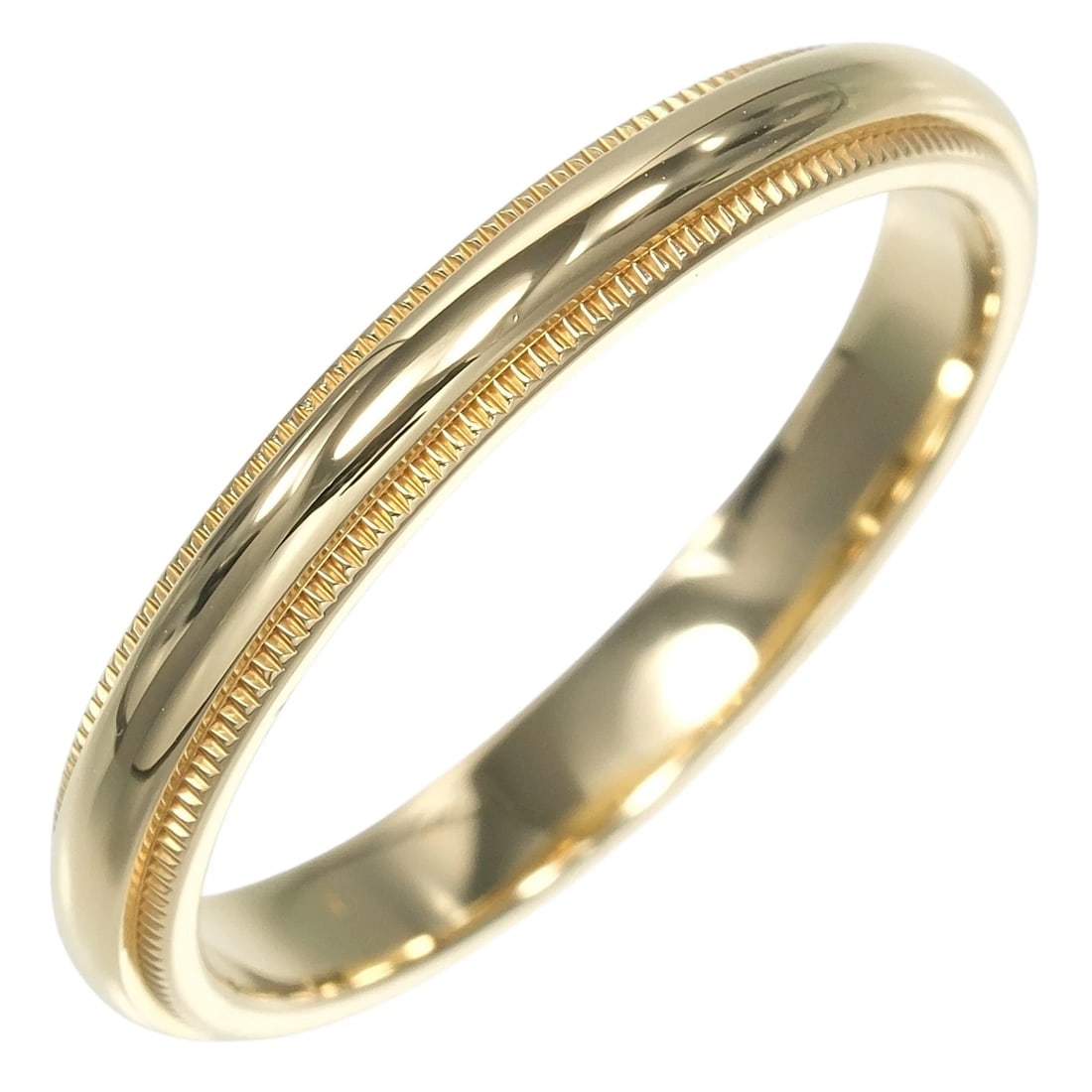 TIFFANY&CO. GATHERED MILGRAIN RING 0.1" BAND K18 YELLOW GOLD (1 of 5)