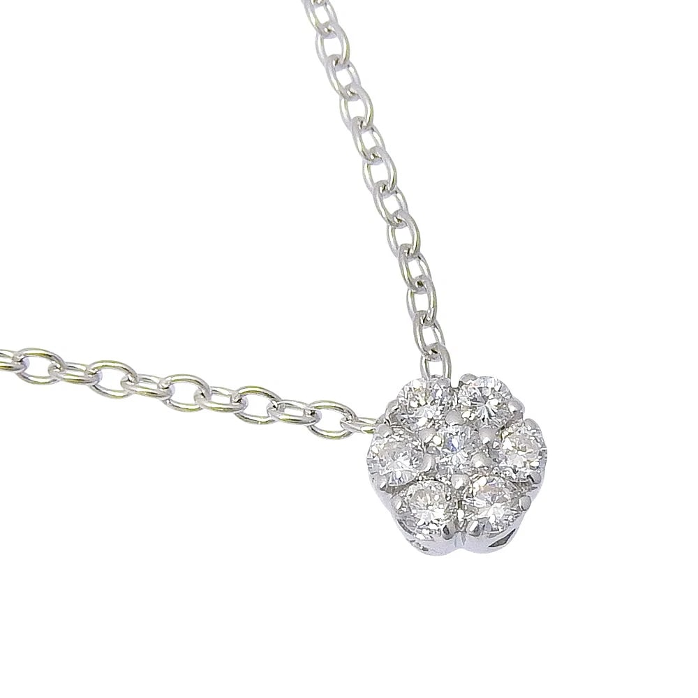 PONTE VECCHIO FLOUR NECKLACE 7P DIAMOND K18 WHITE GOLD/DIAMOND: Ponte Vecchio flour Necklace 7P diamond K18 white gold/diamond Brand: Ponte Vecchio Type/Style: Necklace Material: K18 white gold Color: Silver Size: Size(CM) Neck around?36.0?40.0cm Top?W5mm x H5mm