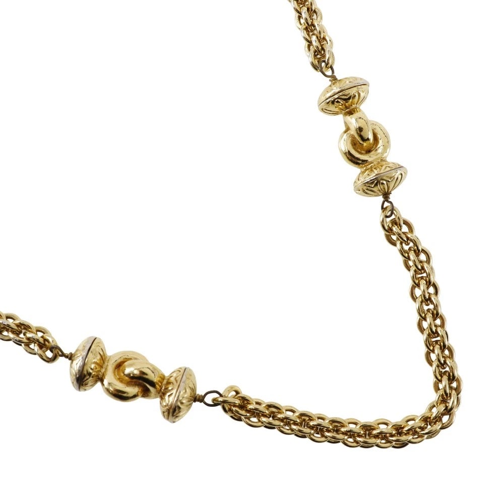 CHANEL LONG NECKLACE PLATED GOLD (1 of 5)