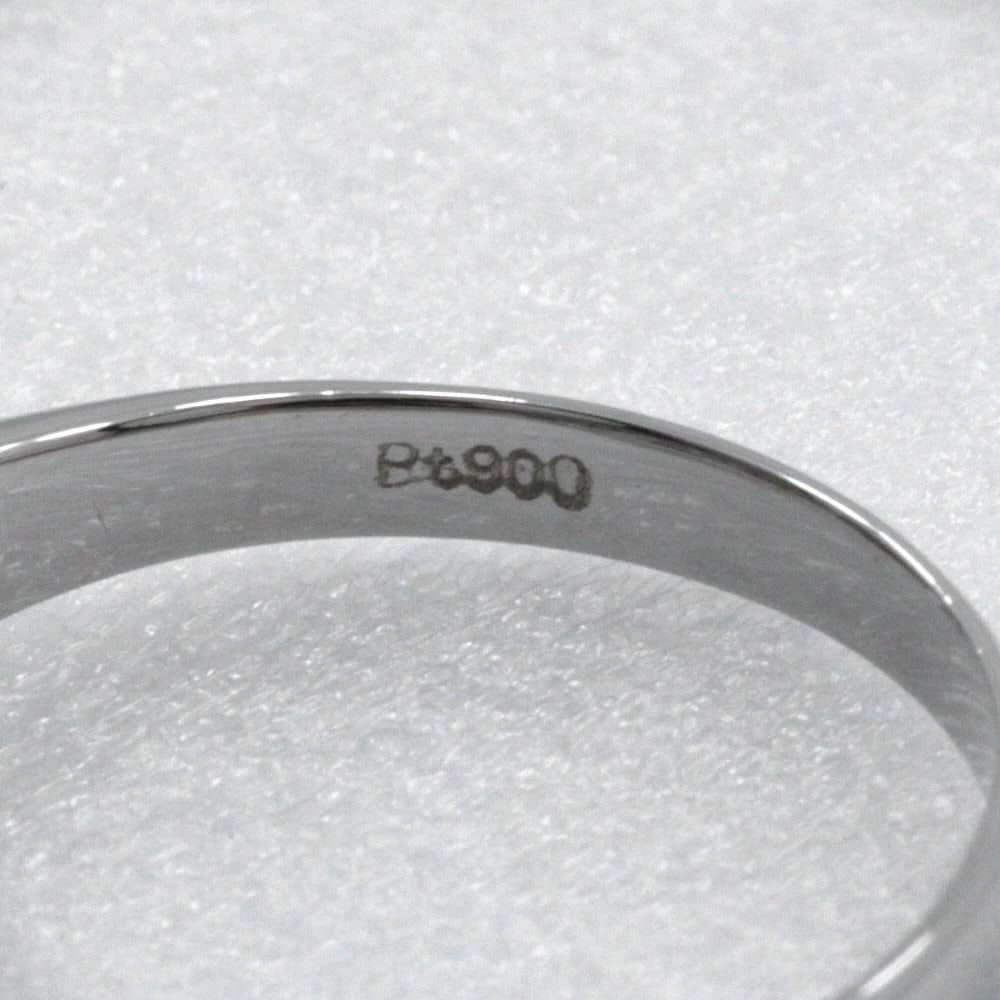 V CHARACTER RING PT900PLATINUM/DIAMOND - 2