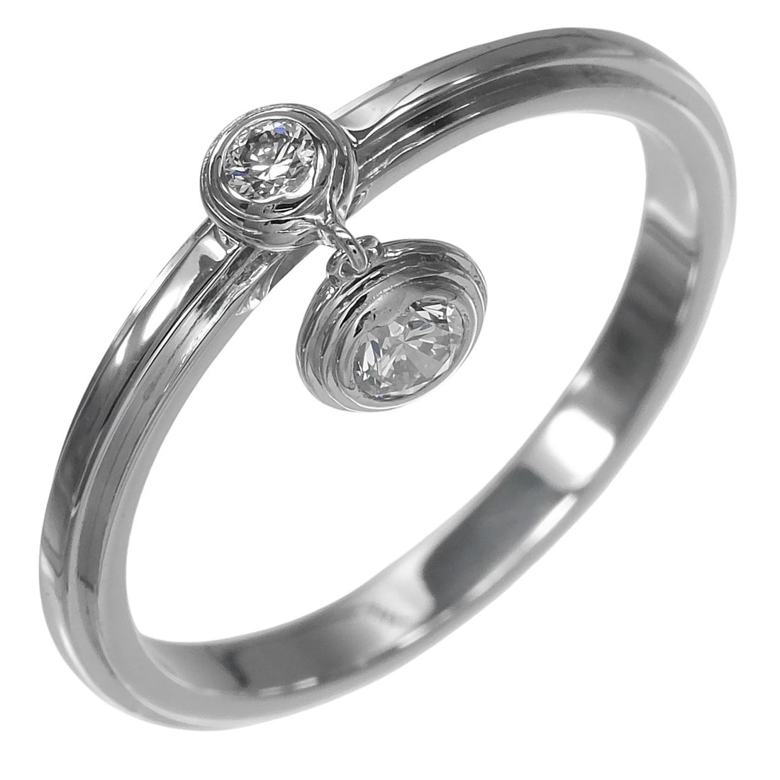 CARTIER DAMUL RING PT950PLATINUM/2P DIAMOND: CARTIER Damul Ring Pt950Platinum/2P diamond Brand: CARTIER Type/Style: Ring Material: Pt950Platinum Color: Silver Size: 4.9(US Size) Accessories: None Accessories Notice: When purchasing p