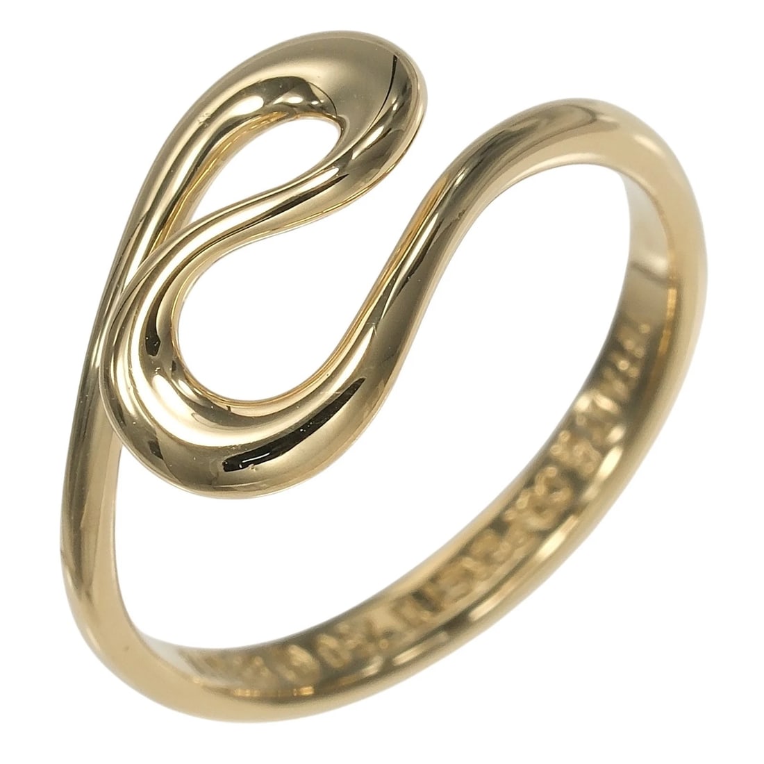 TIFFANY&CO. OPEN WAVE RING K18 YELLOW GOLD: TIFFANY&Co. Open wave Ring K18 yellow gold Brand: TIFFANY&Co. Type/Style: Ring Material: K18 yellow gold Color: Gold Size: 4.9(US Size) Accessories: None Accessories Notice: When purchasin