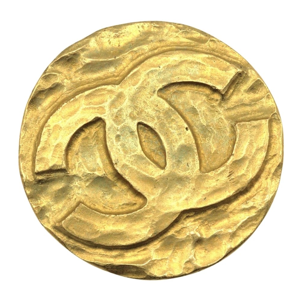 CHANEL COCO MARK BROOCH PLATED GOLD (1 of 3)