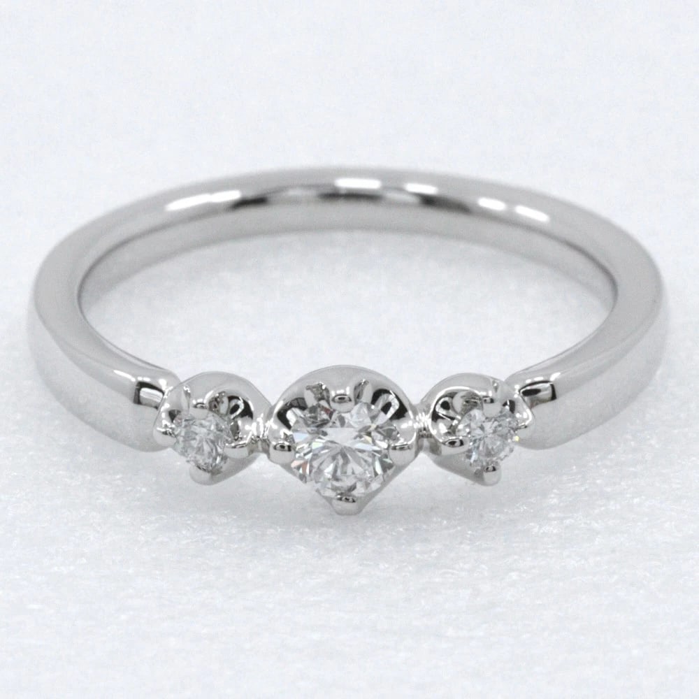 4? 3P RING PT950PLATINUM/DIAMOND - 4