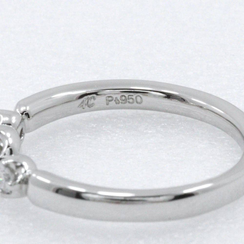 4? 3P RING PT950PLATINUM/DIAMOND - 5