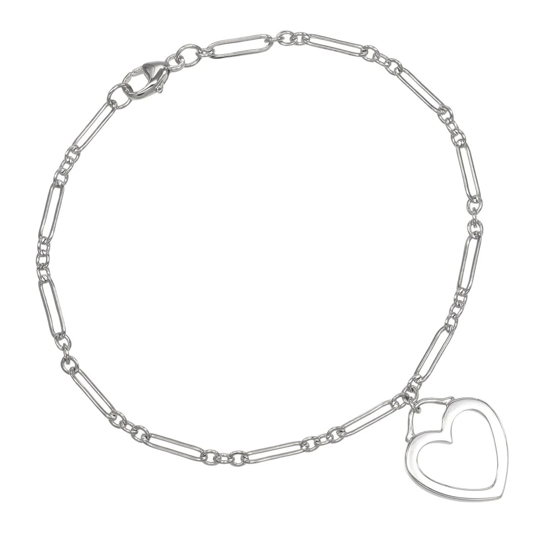 TIFFANY&CO. SENTIMENTAL HEART BRACELET K18 WHITE GOLD: TIFFANY&Co. Sentimental heart Bracelet K18 white gold Brand: TIFFANY&Co. Type/Style: Bracelet Material: K18 white gold Color: Silver Size: Size Remarks? Inner circumference: 6.9" Motif size: 0.7" x 0.