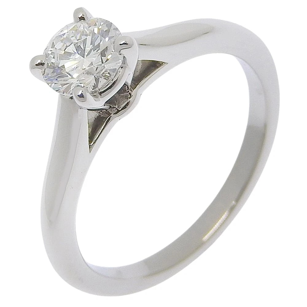CARTIER SOLITAIRE RING PT950PLATINUM/DIAMOND: CARTIER Solitaire Ring Pt950Platinum/diamond Brand: CARTIER Type/Style: Ring Material: Pt950Platinum Color: Silver Size: 4.3(US Size) Accessories: None Accessories Notice: When purchasing