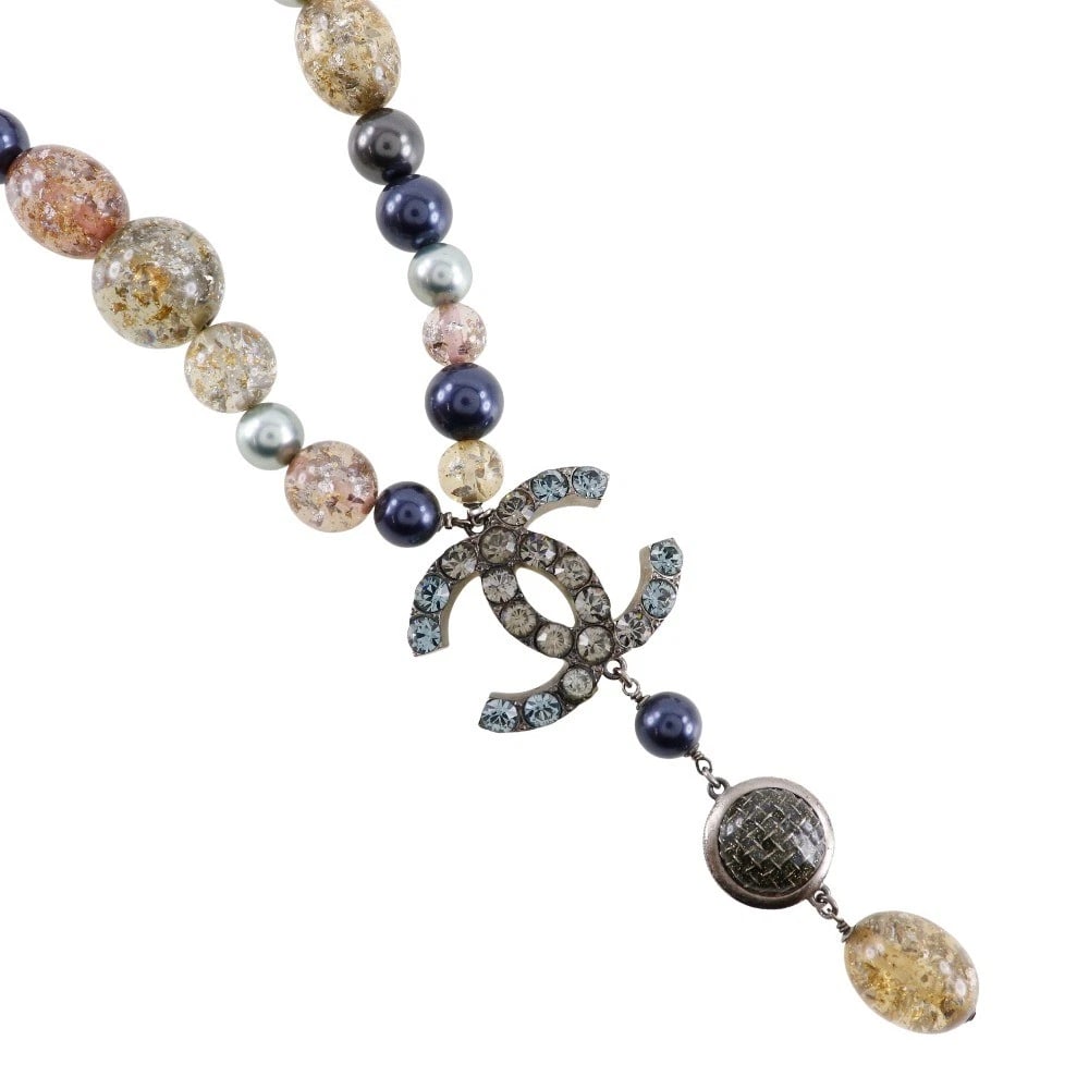 CHANEL COCO MARK NECKLACE MULTICOLOR METALLIC (1 of 4)