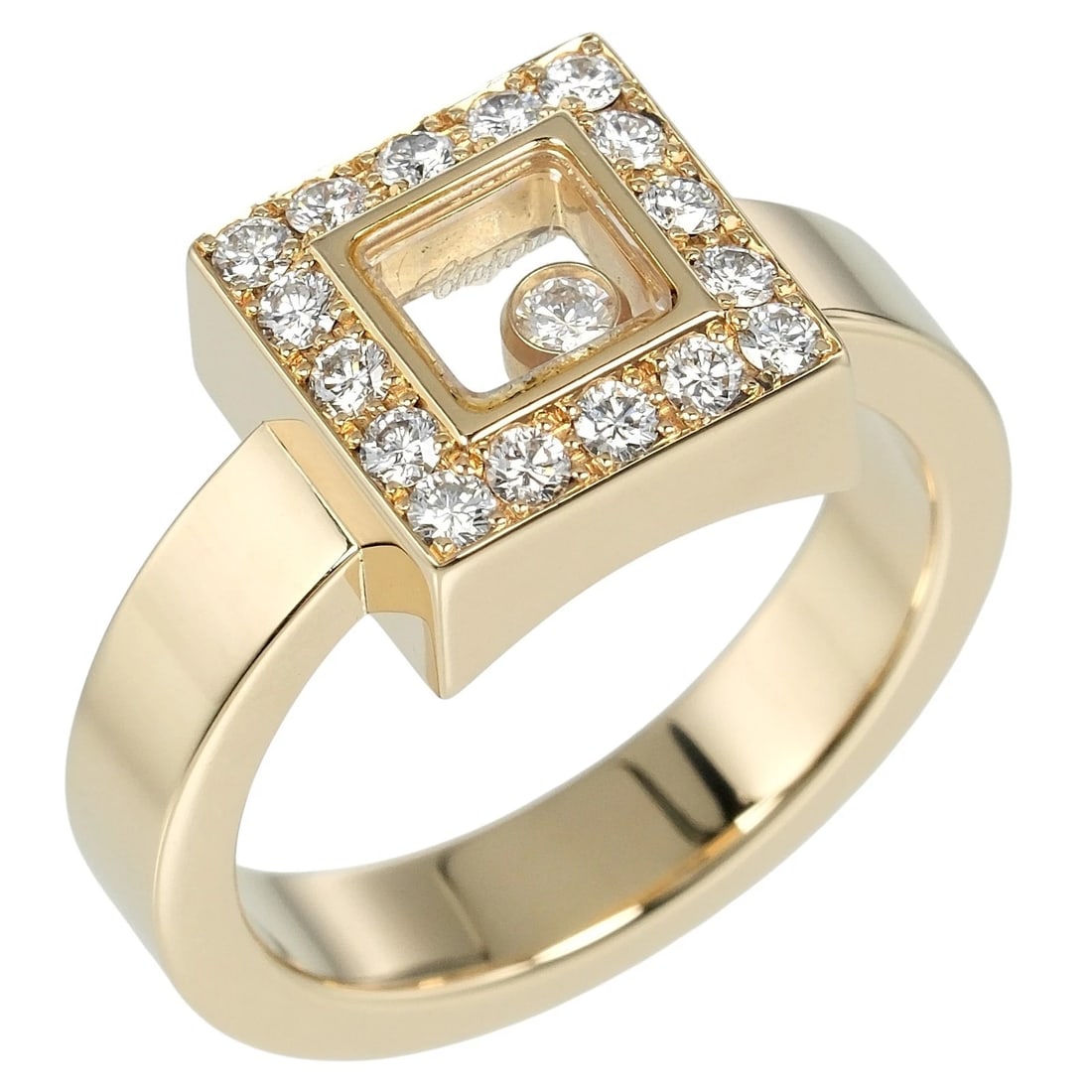 CHOPARD HAPPY DIAMOND RING K18 YELLOW GOLD/DIAMOND: Chopard Happy diamond Ring K18 yellow gold/diamond Brand: Chopard Type/Style: Ring Material: K18 yellow gold Color: Gold Size: 6.2(US Size) Accessories: None Accessories Notice: When purch