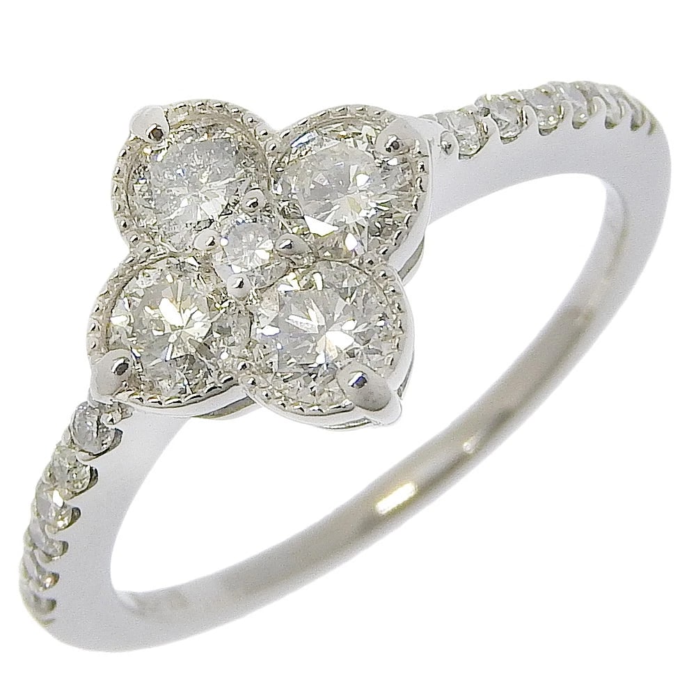 FLOUR RING PT950PLATINUM/DIAMOND: flour Ring Pt950Platinum/diamond Brand: no brand Type/Style: Ring Material: Pt950Platinum Color: Silver Size: 4.9(US Size) Accessories: None Accessories Notice: When purchasing pre-owned goods,