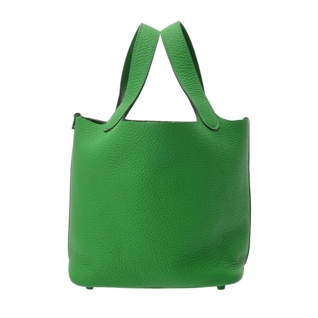 HERMES PICOTIN ROCK PM TAURILLON CLECE BAMBOO HANDBAG: HERMES Picotin Rock PM Taurillon Clece Bamboo Handbag Brand: HERMES Type/Style: Handbag Material: Taurillon Clece Color: Bamboo/Green/Silver Metal Size: H:about 7.5inch W:about 7.1inch D:about 5.3inch