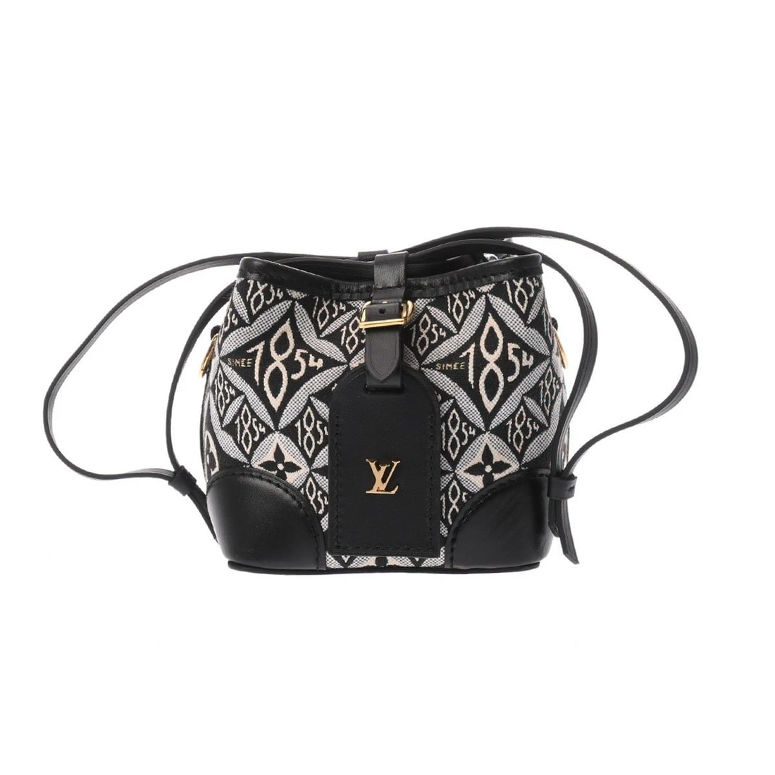 LOUIS VUITTON NOE PERTH SINCE JAGUAR MONOGRAM CANVAS: LOUIS VUITTON Noe Perth Since Jaguar Monogram canvas Brand: LOUIS VUITTON Type/Style: Shoulder Bag Material: Monogram canvas Color: Noir Size: H:about 4.5inch W:about 4.5inch (Bottom) D:about 4.5inch 