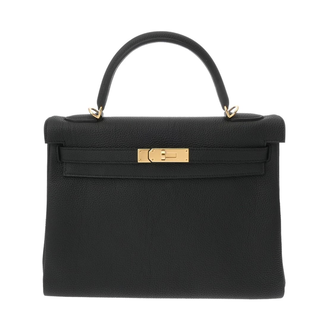 HERMES KELLY 32 INNER STITCH 2WAY TOGO BLACK HANDBAG: HERMES Kelly 32 Inner Stitch 2WAY Togo black Handbag Brand: HERMES Type/Style: Handbag Material: Togo Color: black ? Gold Metal Size: H:about 8.5inch W:about 12.6inch D:about 4.7inch Accessories: