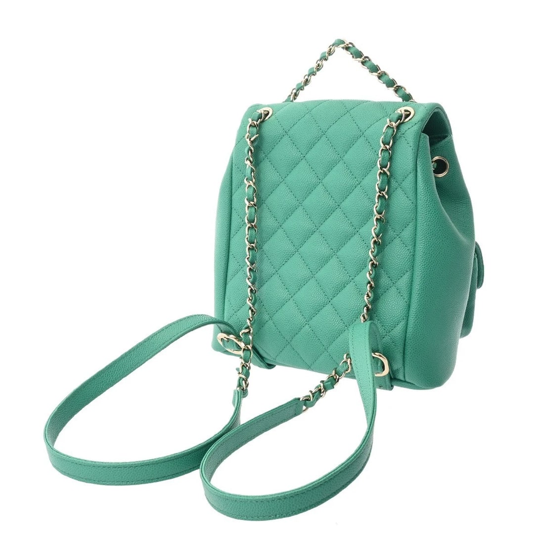 CHANEL SMALL BACKPACK MATRASSE GREEN BACKPACK - 2