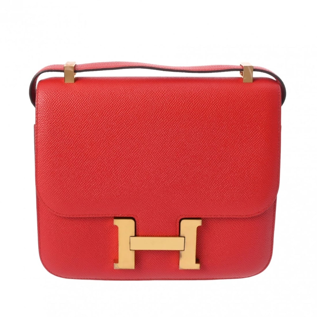 HERMES CONSTANCE 24 EVERCOLOR ROUGE COO SHOULDER BAG: HERMES Constance 24 Evercolor Rouge coo Shoulder Bag Brand: HERMES Type/Style: Shoulder Bag Material: Evercolor Color: Rouge coo ? Gold Metal Size: H:about 7.5inch W:about 9.1inch D:about 2.4inch