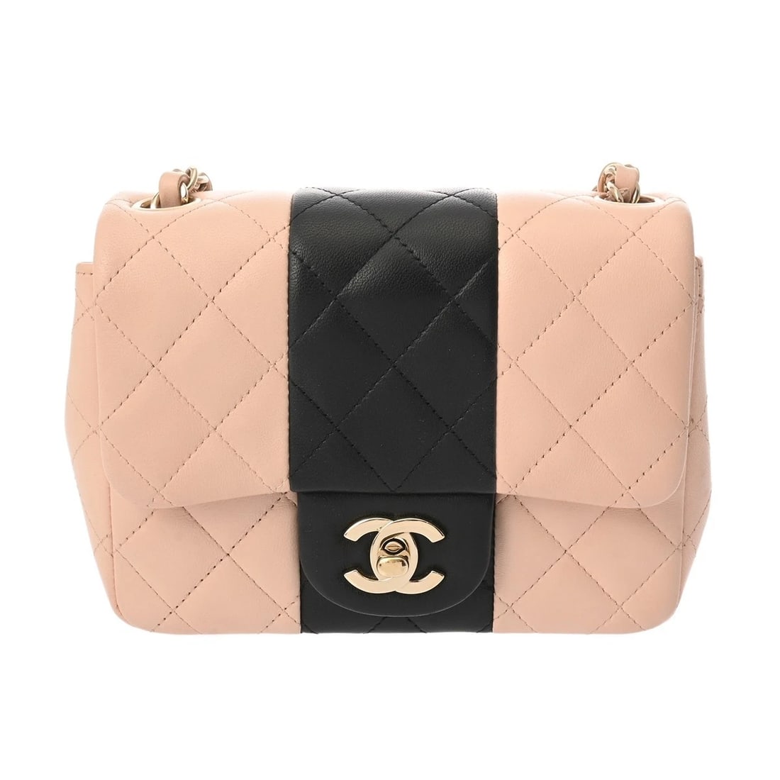 CHANEL MINI CLASSIC HANDBAG MATRASSE LAMBSKIN PINK (1 of 6)