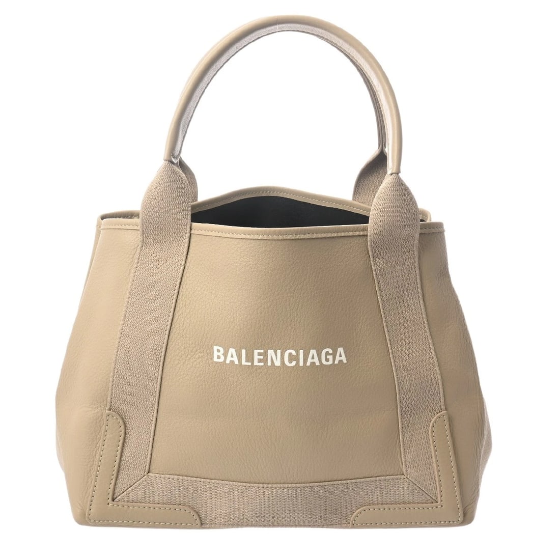 BALENCIAGA NAVY KABAS LEATHER GUREGE HANDBAG