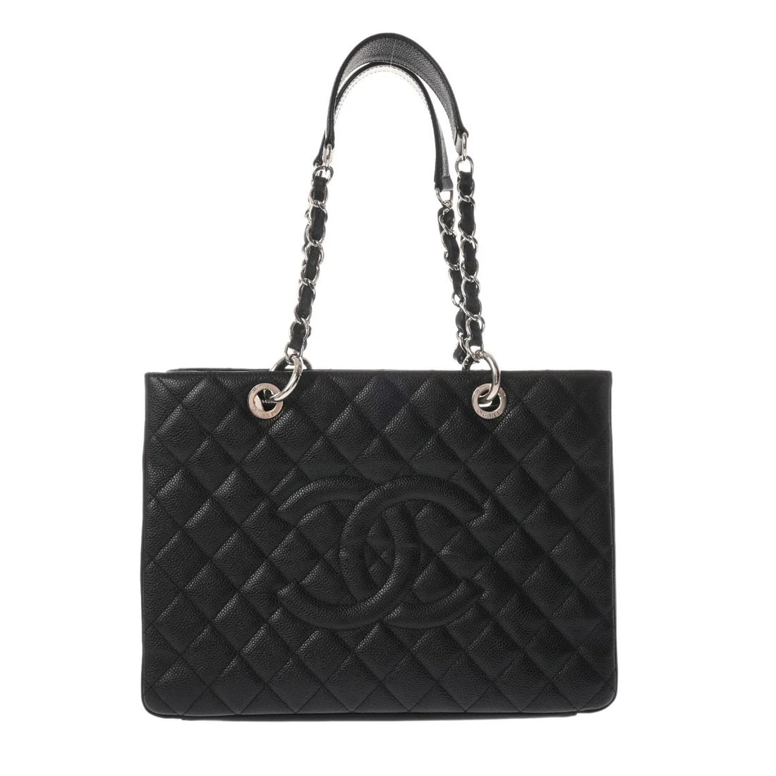 CHANEL GST MATRASSE CAVIARSKIN BLACK TOTE BAG