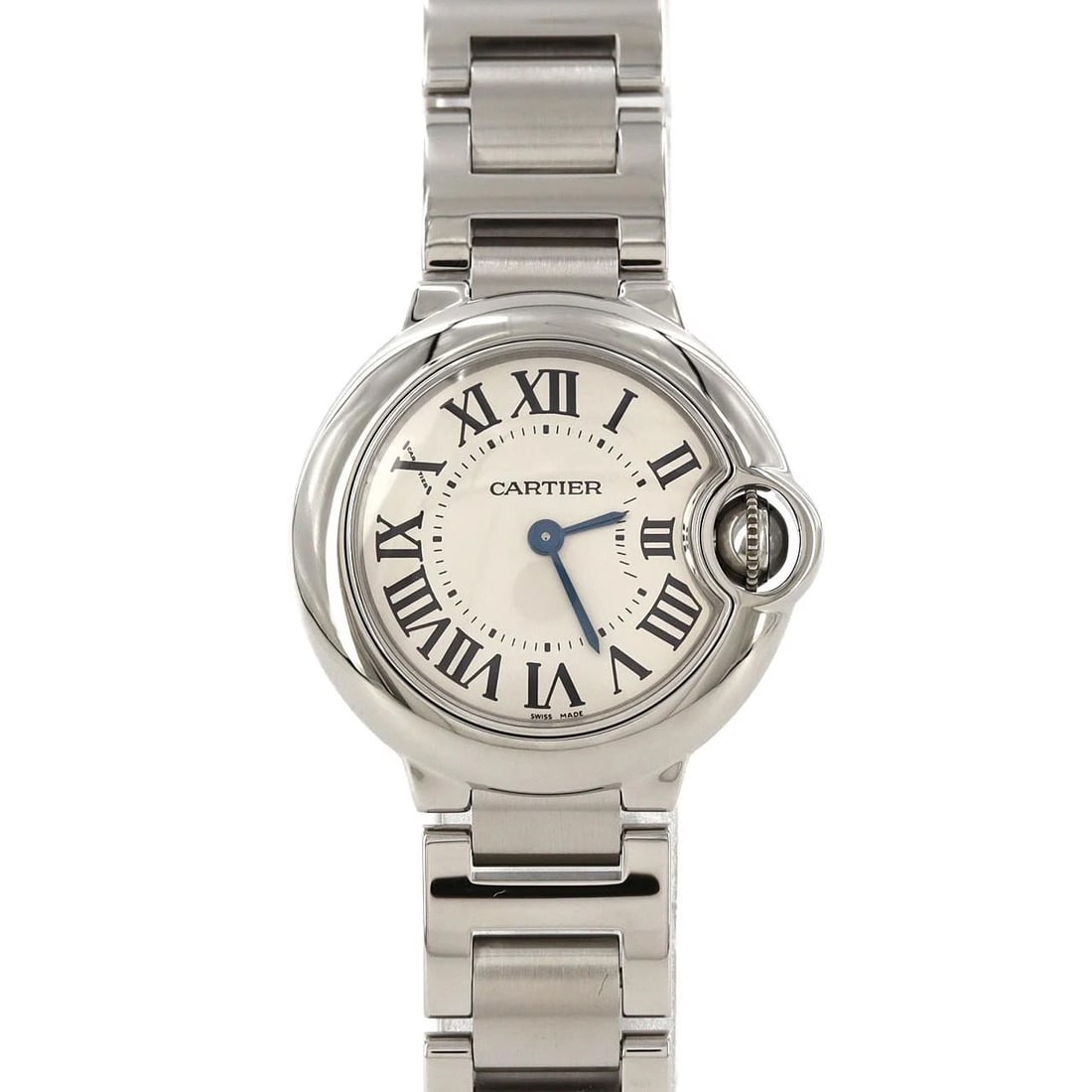 CARTIER BALLON BLEU STAINLESS STEEL QUARTZ WATCH: Cartier Ballon Bleu Stainless Steel Quartz watch Brand: CARTIER Type/Style: Wrist watch Material: Case: Stainless Steel Breath: Stainless Steel Color: Dial color: Silver/Roman Size: Case diameter: App
