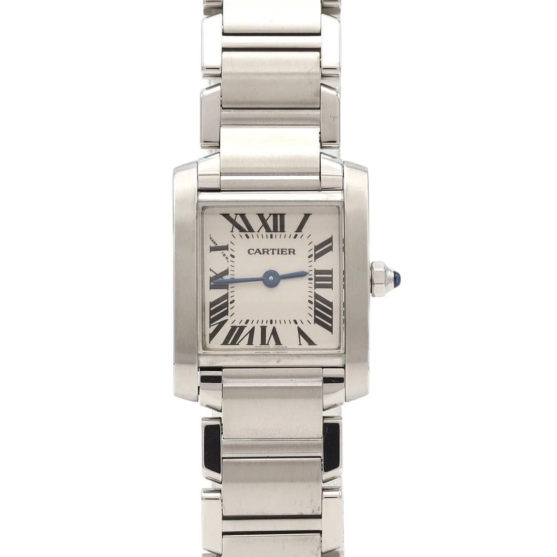 CARTIER TANK FRANCAISE STAINLESS STEEL QUARTZ WATCH: Cartier Tank Francaise Stainless Steel Quartz watch Brand: CARTIER Type/Style: Wrist watch Material: Case: Stainless Steel Breath: Stainless Steel Color: Dial color: Silver/Roman Size: Case diameter: 