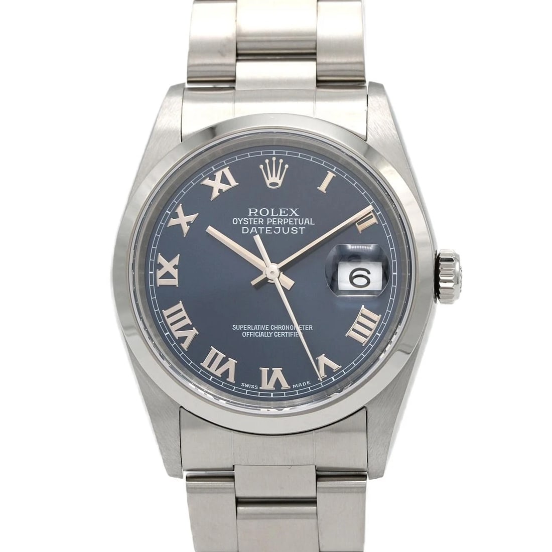 ROLEX DATEJUST STAINLESS STEEL MECHANICAL AUTOMATIC WATCH: Rolex Datejust Stainless Steel Mechanical Automatic watch Brand: ROLEX Type/Style: Wrist watch Material: Case: Stainless Steel Breath: Stainless Steel Color: Dial color: Blue/Roman Size: Case diameter