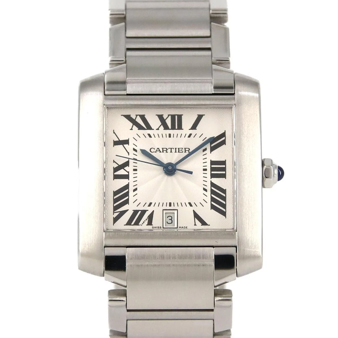 CARTIER TANK FRANCAISE LM STAINLESS STEEL WATCH: Cartier Tank Francaise LM Stainless Steel watch Brand: CARTIER Type/Style: Wrist watch Material: Case: Stainless Steel Breath: Stainless Steel Color: Dial color: Silver/Roman Size: Case diameter appro