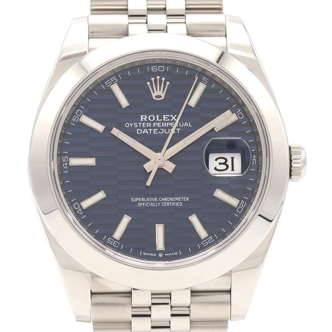 ROLEX DATEJUST STAINLESS STEEL MECHANICAL WATCH: Rolex Datejust Stainless Steel Mechanical watch Brand: ROLEX Type/Style: Wrist watch Material: Case: Stainless Steel Breath: Stainless Steel Color: Dial color: Bright blue with fluted motif Size: Case