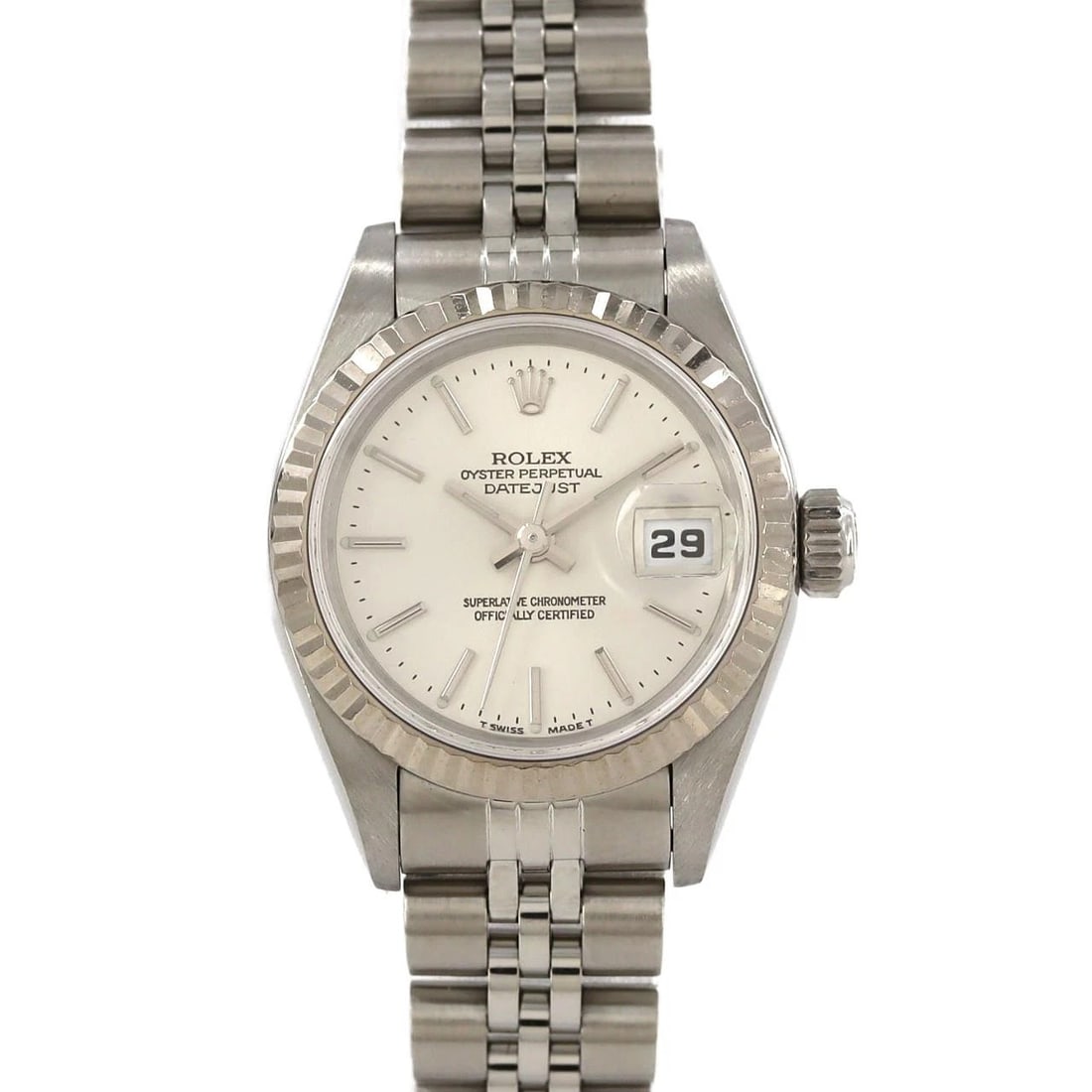 ROLEX DATEJUST SSXWG MECHANICAL AUTOMATIC WATCH: Rolex Datejust SSxWG Mechanical Automatic watch Brand: ROLEX Type/Style: Wrist watch Material: Case: Stainless steel x white gold Bracelet: Stainless steel Color: Dial Color: Silver Size: Case