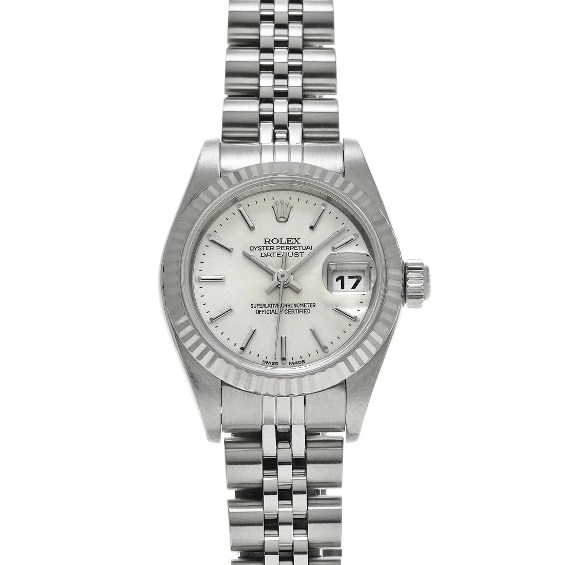 ROLEX DATEJUST STAINLESS STEEL WATCH: ROLEX Datejust Stainless Steel watch Brand: ROLEX Type/Style: Wristwatch Material: Case Material Stainless Steel Color: Dial Color Silver Size: Case: Height/26mm Width/26mm Wrist Circumference: 18cm