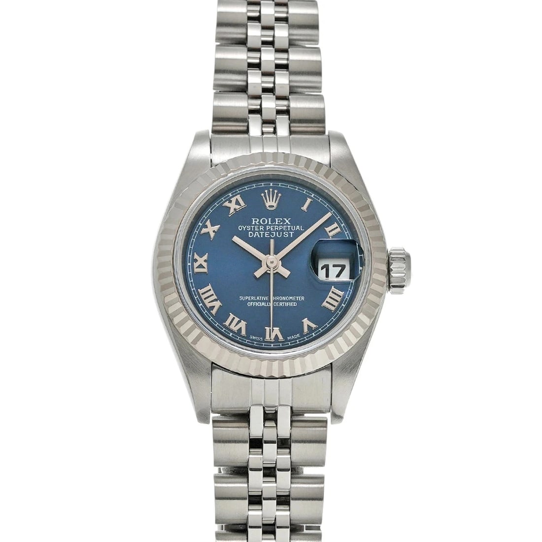 ROLEX DATEJUST STAINLESS STEEL WATCH: ROLEX Datejust Stainless Steel watch Brand: ROLEX Type/Style: Wristwatch Material: Case Material Stainless Steel Color: Dial Color blue Size: Case: Length/26mm Width/26mm Wrist Size: 18cm Accessor