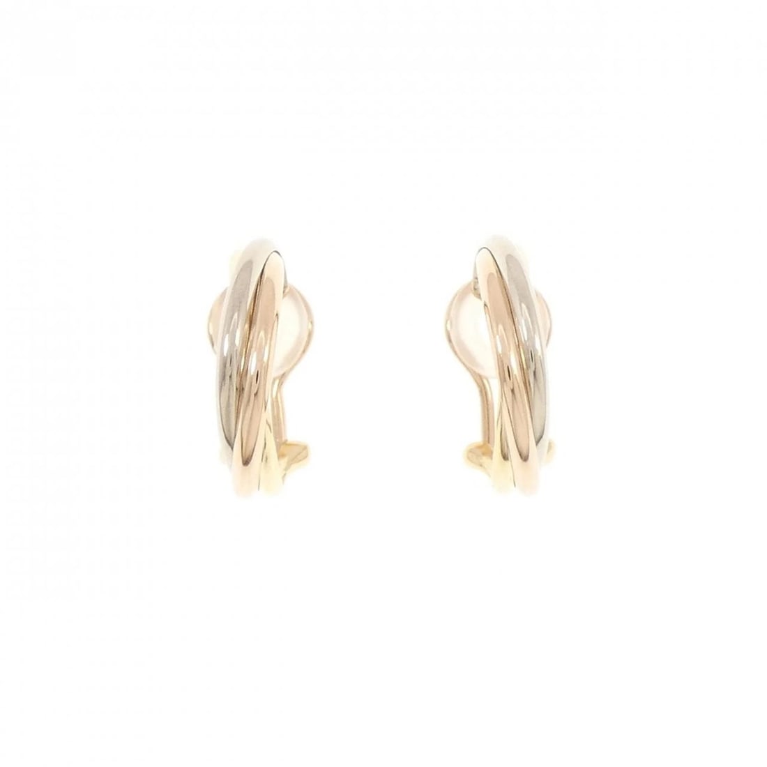 CARTIER TRINITY EARRING: Cartier Trinity Earring Brand: CARTIER Type/Style: Cartier Pierce/Earring Material: 750 Yellow Gold/750 White Gold/750 Pink Gold Color: YG,WG,PG Size: Actual Size Approximate dimensions (height x