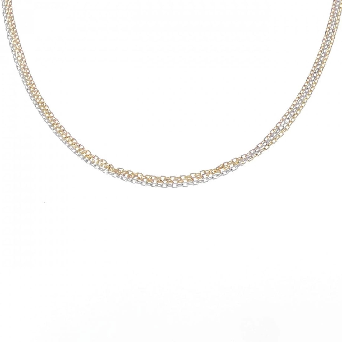 CARTIER TRINITY NECKLACE: Cartier Trinity Necklace Brand: CARTIER Type/Style: Cartier Necklace Material: 750 Yellow Gold/750 White Gold/750 Pink Gold Color: YG,WG,PG Size: length55cmActual Size Chain maximum width approx.: