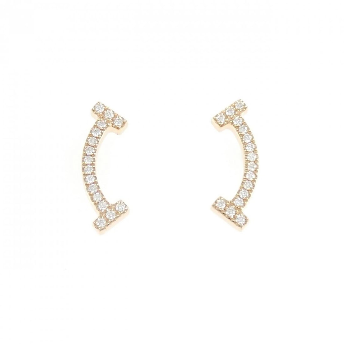 TIFFANY&CO. T SMILE PIERCE: TIFFANY&Co. T Smile Pierce Brand: TIFFANY&Co. Type/Style: TIFFANY&Co. Pierce/Earring Material: 750 Pink Gold Main Stone Natural Color: Pink Gold Size: Actual Size Approx. length x width: 13.2mm x 3.7m