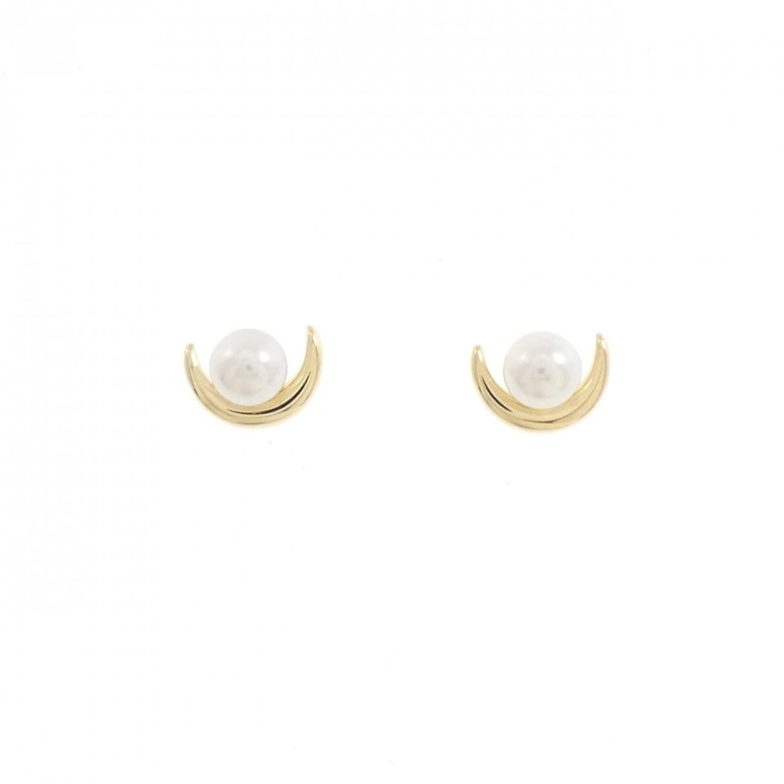 MIKIMOTO AKOYA PEARL PIERCE: Mikimoto Akoya Pearl Pierce Brand: MIKIMOTO Type/Style: MIKIMOTO Pierce/Earring Material: K18 yellow gold Main Stone Akoya Pearl Color: Yellow Gold Size: Actual Size Approx. height x width: 5.8mm x