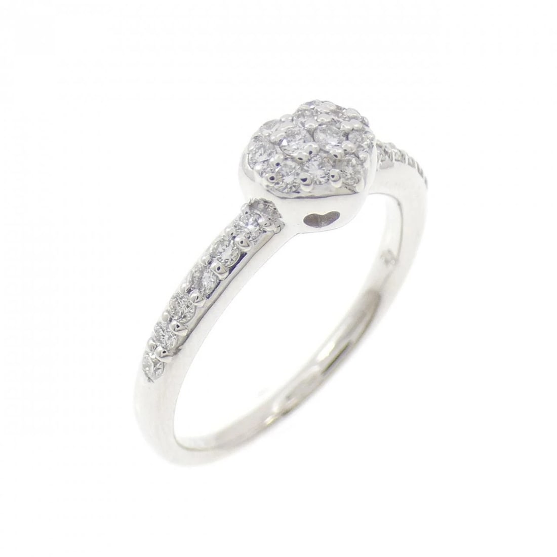 PONTE VECCHIO HEART RING: Ponte Vecchio Heart Ring Brand: Ponte Vecchio Type/Style: Ponte Vecchio Ring Material: K18 white gold Main Stone Natural Color: White Gold Size: US5 Accessories: None Accessories Notice: W