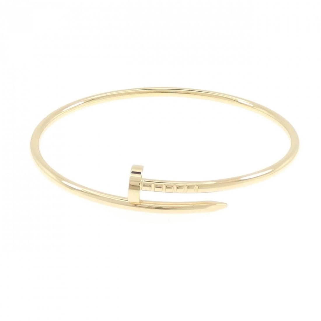 CARTIER JUSTE UN CLOU SMALL BANGLE: Cartier Juste un Clou Small Bangle Brand: CARTIER Type/Style: Cartier Bracelets Material: 750 yellow gold Color: Yellow Gold Size: Length15.5cm(16) Actual Size Max width approx: 9.9mm Accessories: