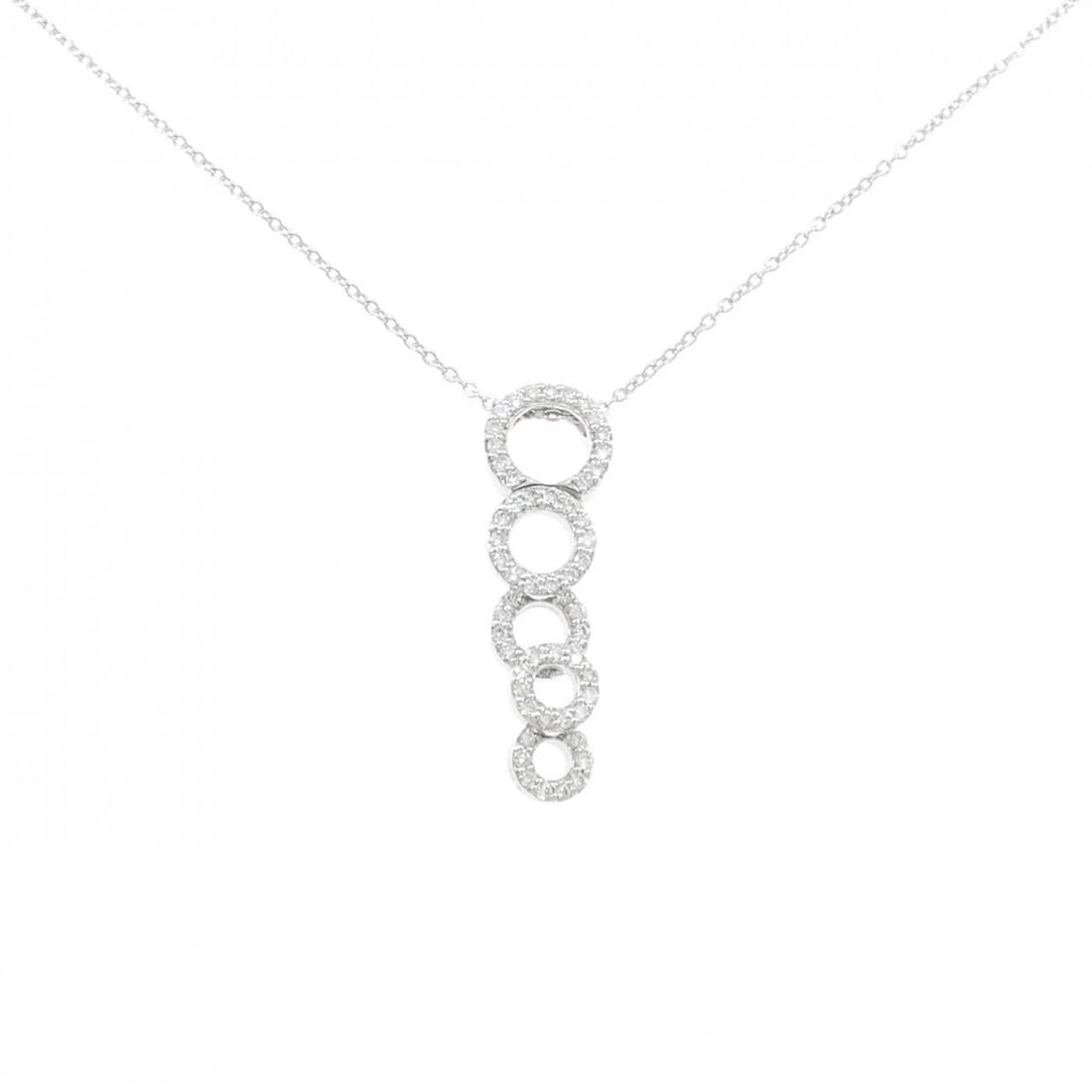 PONTE VECCHIO DIAMOND NECKLACE: Ponte Vecchio Diamond Necklace Brand: Ponte Vecchio Type/Style: Ponte Vecchio Necklace Material: K18 white gold Main Stone Natural Color: White Gold Size: Length 36?40cm Actual Size Pendant length app