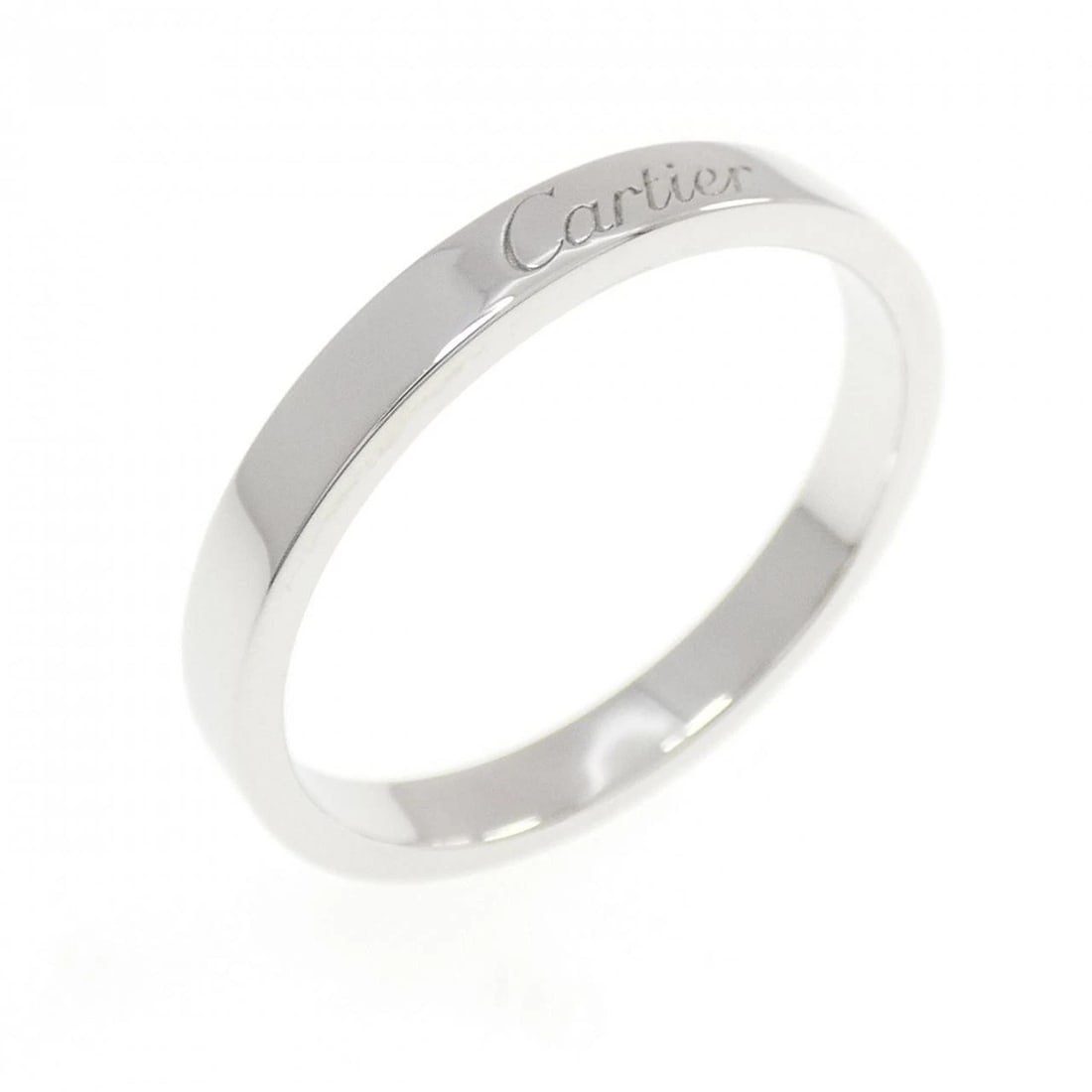 CARTIER ENGRAVED RING: Cartier Engraved Ring Brand: CARTIER Type/Style: Cartier Ring Material: Platinum950 Color: Silver Size: US9 1/4(60) Accessories: None Accessories Notice: When purchasing pre-owned goods, please refer