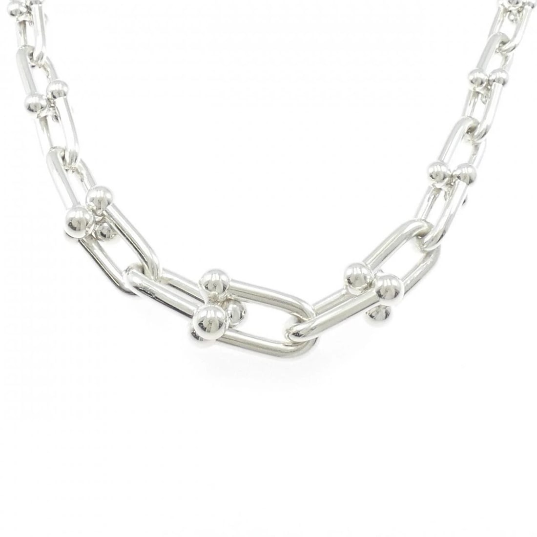 TIFFANY & CO. HARDWARE GRADUATED LINK NECKLACE: TIFFANY & Co. Hardware Graduated Link Necklace Brand: TIFFANY&Co. Type/Style: TIFFANY&Co. Necklace Material: 925Silver Color: Silver Size: Length49cm Actual Size Chain maximum width approx.: 15.6mm