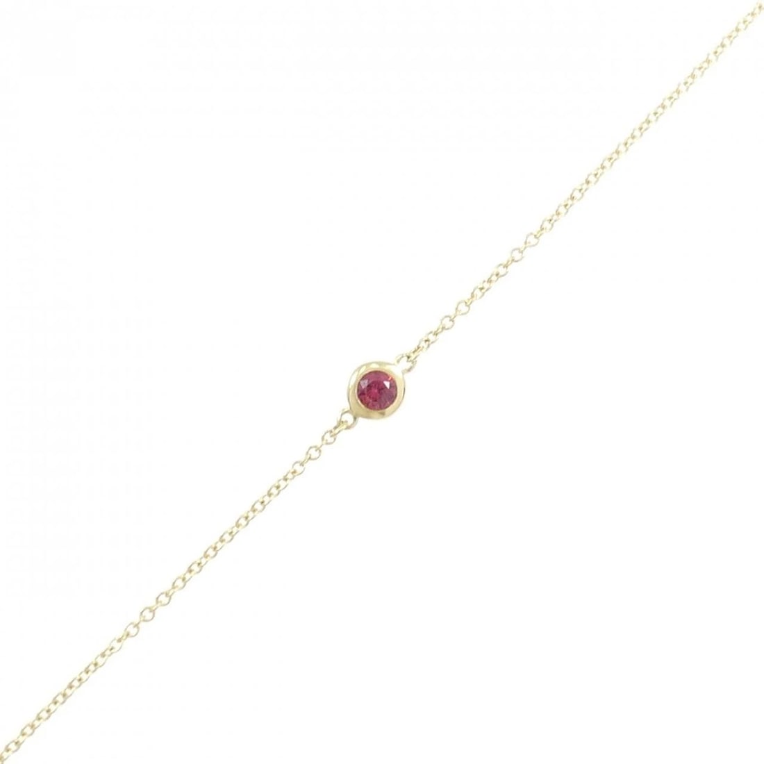 TIFFANY & CO. BY THE YARD BRACELET: TIFFANY & Co. By the Yard Bracelet Brand: TIFFANY&Co. Type/Style: TIFFANY & Co. Bracelet Material: 750 yellow gold Main Stone Ruby Color: Yellow gold Size: length15cmActual Size Max width approx.:
